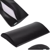 Pusapvalė juosmens masažo pagalvėlė Habys Vinyl Flex 40×25×5 cm minkšta, juoda