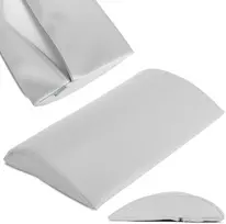 Pusapvalė juosmens masažo pagalvėlė Habys Satin Comfort 40×25×5 cm minkšta, šviesiai pilka