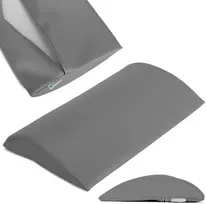 Pusapvalė juosmens masažo pagalvėlė Habys Satin Comfort 40×25×5 cm kieta, pilka
