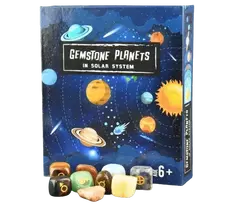 Hobilt Saulės sistemos planetų brangakmenių rinkinys vaikams, 15 cm