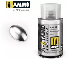 AMMO by MIG Jimenez AMMO MIG A-Stand blizgūs aliuminio metaliniai dažai aerografui 30 ml