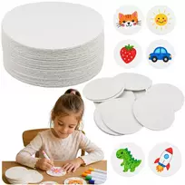 Lean Toys Kūrybiniai medienos masės diskai 3D efektui, Ø 6 cm, 20 vnt.