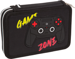 Penalas deVENTE Gamer, dviejų skyrių, 21x14x5,2 cm, juodos spalvos