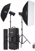 Studijinio Blykstės Apšvietimo Rinkinys - Godox QT600IIIM C Duo Studijinis Rinkinys
