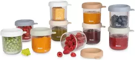 BEABA 10 VNT. STIKLINIŲ INDELIŲ RINKINYS (250 ML), NATURAL COLOURS