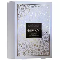 „Missha Airy Fit Mask Set“ – veido kaukių dovanų rinkinys, 5 vnt.