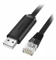 „Ugreen“ USB–RJ45 konsolinis kabelis „Ugreen CM204“, 3 m (juodas)