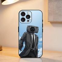S-Skibidi Toilet D-Dark S-Speakerman    Phone Case For iPhone 17,16,15,14,13,12,11 Plus,Pro Max,XS,Soft Silicone Black Cover iPhone11PROMAX white