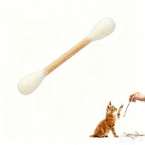 Creative Large Cotton Swab Shaped Catnip Toy 6-pack Giant Kitten Grinding Biting Stick Durable Teeth Cleaning And Grinding Rope beige