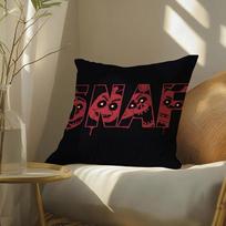 F-Five-Nights-At-Freddys F-Fnaf Anime Pillow Case Double-Sided Plush Sofa Cushion Covers Organic Breathable Invisible Zipper Peach skin 18*18(CM)-1Pcs brown