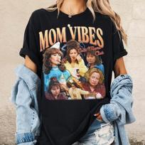 90-ųjų mamos stiliaus marškinėliai, Šaunių mamų klubo marškinėliai, Juokingi mamos gyvenimo marškinėliai, Retro motinos XXXL brown