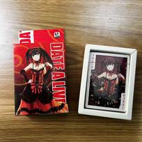 54Pcs Cards Anime Date A Live Poker Card Cosplay Board Game Cards Hardcover Collection Toy Gift With Box red