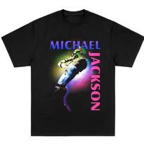 Michael Jackson Classic Cotton Crew Neck Short Sleeve Casual Mens Street Fashion Fan Gift Oversized Women And Men T-Shirt 2XL blue