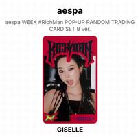 aespa WEEK #RichMan POP-UP RANDOM TRADING CARD SET B ver. Official Photocard NINGNING yellow