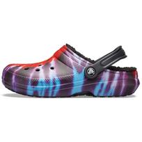 Crocs Classic Lined Clog Tie-Dye Unisex Sneakers Multi-Color 206341-988 36-37 gray
