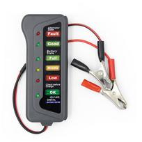 12V Automobilio Akumuliatoriaus Testeris Skaitmeninis Generatorius 6 LED Lemputės Ekranas Diagnostikos Įrankis juoda