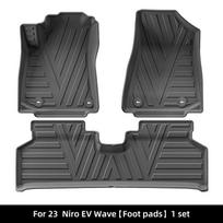 Eco-Friendly TPE All-Weather Floor Mats for 2023 Kia Niro EV Wave black