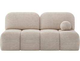 Sofa-lova Nuwia Velvet Jarell 18, smėlio sp., 102 x 200 cm x 100 cm