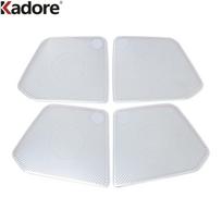 Car Inner Door Audio Speaker Cover Trim For Ford Kuga Escape -  2024 Stainless Steel Loudspeaker Frame Accessories Stainless Steel white