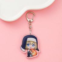 1/8Pcs Anime Figures Fire Force Acrylic Car Keychain Cute Backpack Pendant Funny Bag Charms Accessories Decoration Holiday Gifts 5cm gray