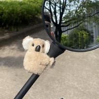Koala Scooter Mirror Doll - Cute Handlebar & License Plate Accessory 1 khaki koala (right hand) gray