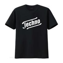 Techno T Shirt Cult Club DJ Hard Pattern Funny Fun Comedy graphic Soft Slightly Stylish homm XS black