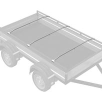 Trailer Flat Tarpaulin Holder 3 pcs Silver 130 210 cm Aluminium