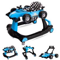 Interaktyvus 3-in-1 Formula 1 Kūdikio vaikštynė Stūmiklis Lenktynininkas Mėlynas