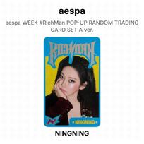 aespa WEEK #RichMan POP-UP RANDOM TRADING CARD SET A ver. Official Photocard WINTER gray