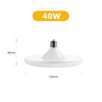 E27 LED lemputė 220V UFO lempa E27 LED lempos Šalta balta 20W 30W 40W Bombillas Ampoule LED lemputė Šviesos namų apšvietimui
