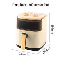 1200W Large Capacity Air Fryer Multifunctional Automatic Electric Oven Household Visual Intelligent Electric Fryer black