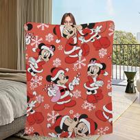 Kalėdos Animacinis M-Mickey Mouse DSN Antklodė Flanelinė šilta komfortiška minkšta pliušinė antklodė Piknikams Lovoms Sofoms Namams Ir Miegamiesiems 30x40in brown