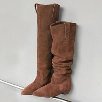 Smailianosės moteriškos ilgaaulės batai plokščiapadžiai Madingi iki kelių žieminiai Dizainerio Chelsea batai Walking Naujas prekės ženklas Mujer Botas 39 brown