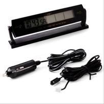 Automatinis automobilio temperatūros įtampos laikrodis Skaitmeninis LCD termometro matuoklio monitoriaus signalas juoda