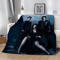 Damon Salvatore The Vampire Diaries Printed Blanket Picnic Blankets Warm Blanket Soft and Comfortable Blanket Home Travel Gift 75cmx90cm gray
