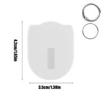 For Xiaomi Tag Silicone Protective Case Anti-Lost Tracker Cover with Metal Keyring Scratch Drop Protection Soft Shell Sleeve For Xiaomi Tag white