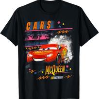 Disney Pixar Cars Lightning McQueen Palm Tree Sunset T-Shirt S įvairiaspalvis