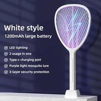 3 In 1 Widening of The Power Grid Electric Mosquito Swatter 3000V C-type Charging Mosquito and Fly Killer