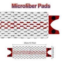 2PC Microfiber Floor Mop Cloth Pads for Vileda UltraMax 35cm Reusable Washable Quick Drying Replacements Machine Flat Spin Home 35cm raudona