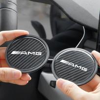 2 vnt. Anglies pluošto automobilio puodelio laikiklio kilimėlis Neslystantis vandeniui atsparus kilimėlis Mercedes Benz AMG GLE GLS CLS GLC CLA GLA GLK ML C197 R231 W167 QJ5 gray