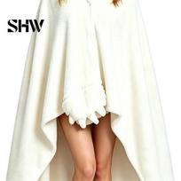 Animal Themed Blanket Wearable Hoodie, Adults Oversized Fleece Sweatshirt Unisex Lounging Sleepwear, Halloween Cosplay Costume Plush Hooded Cape Shawl H beige