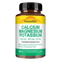 Calcium Magnesium Potassium Phosphorus Mineral Complex Capsules,120 Veggie Capsules Gluten‑Free Dietary Supplement 120 Capsules