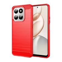 For Cover Honor 400 Smart Case For Honor 400 Smart Shockproof Soft TPU Silicone Carbon Fiber Back Case For Honor 400 Smart Case Honor 400 Smart 4G raudona