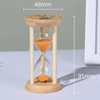 Productivity Tool Wooden Frame Sand Timer 5 Minute 3 Minute Sand Hourglass Vintage Style Sand Clock Office Decor beige