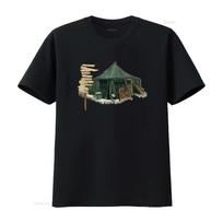 Mash 4077 Camp Retro Style T Shirt Unique Military Tent Print for Outdoor Enthusiasts vintage Washed Unisex homme fashion S įvairiaspalvis