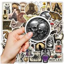 Dark academia magijos lipdukai – rinkinys 50 vnt. DIY dekoracija