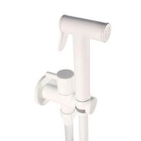 Rankinis Bidė Dušo Rinkinys Reguliuojamas Vienos Dalies Tualeto Bidė Žarna Purkštuvas Bidė Purkštuvas Nešiojamas Vonios Kambario Purkštuvas (White,Brass) balta