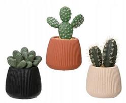 Dirbtinis kaktusas vazonėlyje, interjero dekoracija, 14 cm