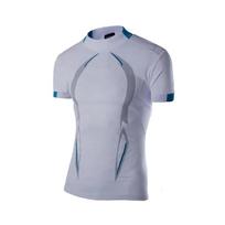 Vyriški laisvalaikio sportiniai marškinėliai Slim Fit sporto salei sportui Greitai džiūstantys pralaidūs orui patogūs lauko bėgimui Kontrastingos spalvos spaudiniai Tee M balta