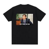 Michael Scott That's She Said T-shirt TV Series Office Dwight Schrute Jim Halpert T-shirt Short S